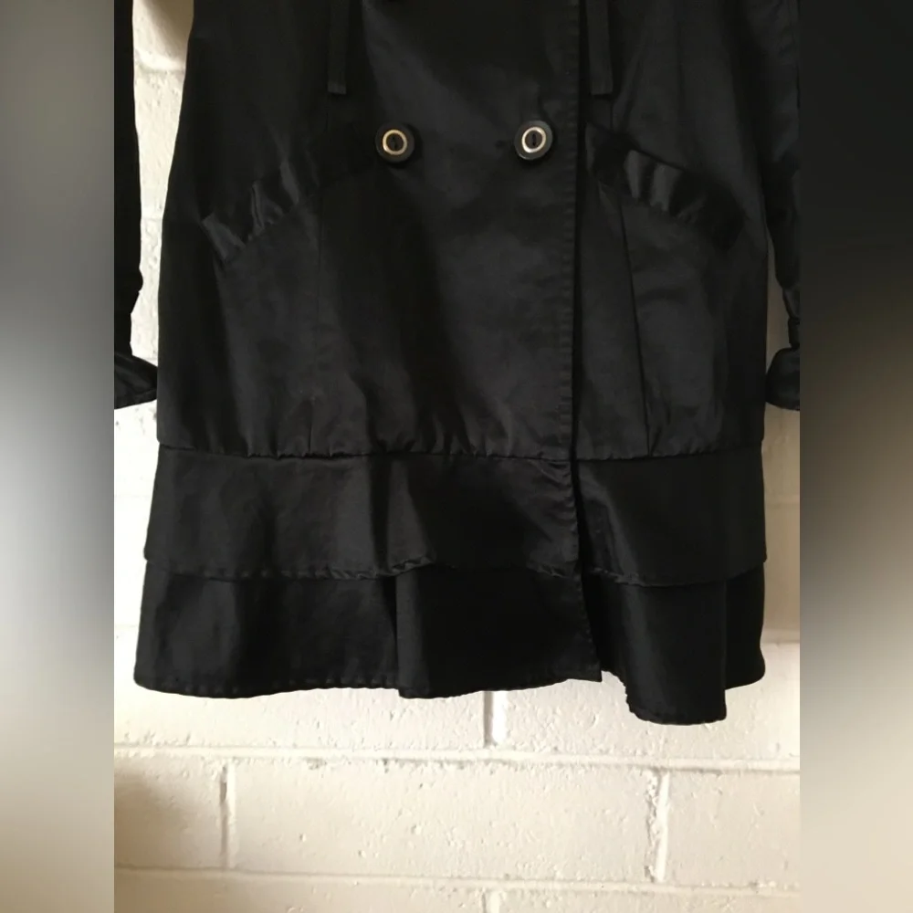 Rampage Elegant Black Double-Breasted Women's Coat - Picture 8 of 14